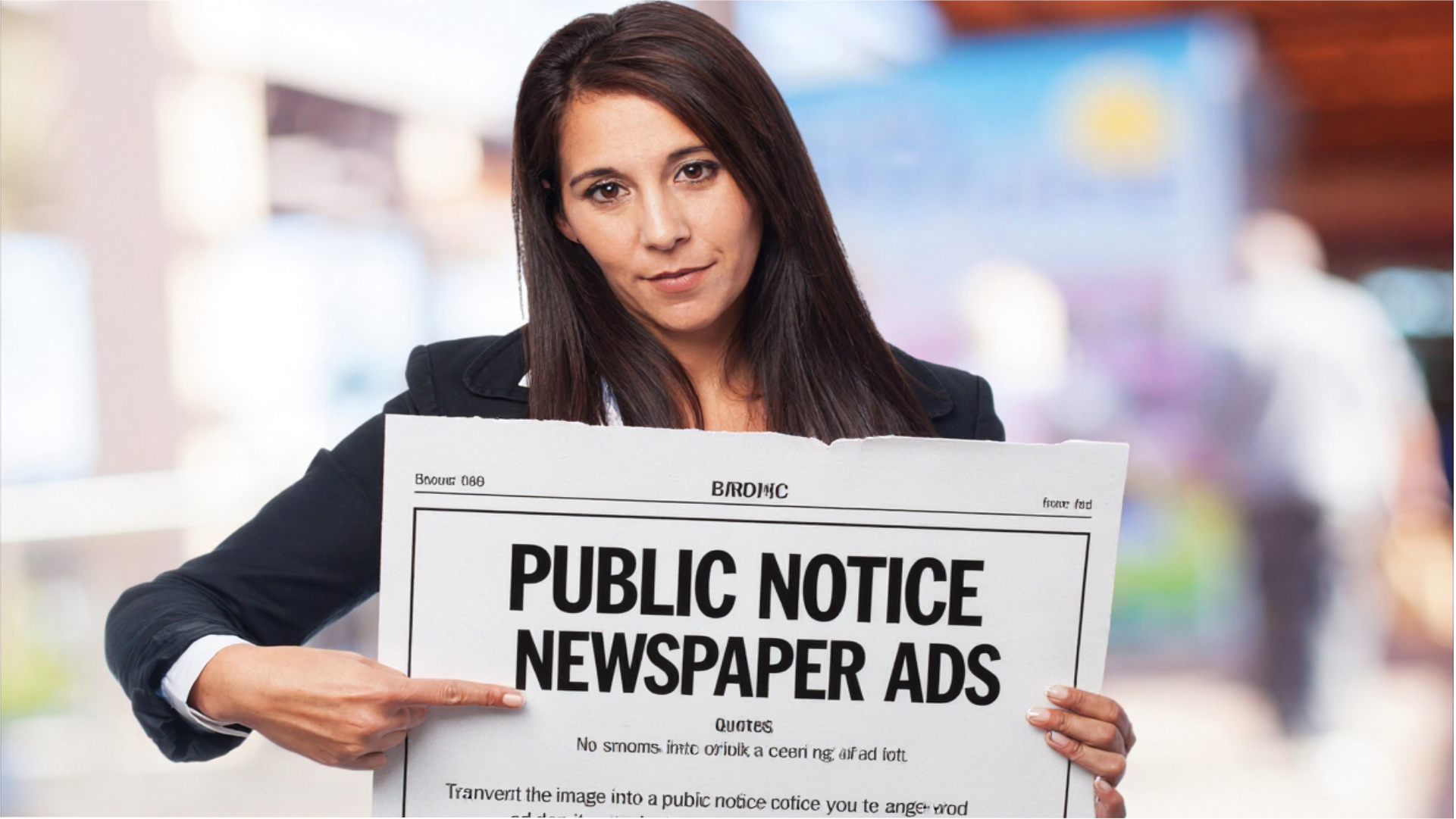 public notice paper ad